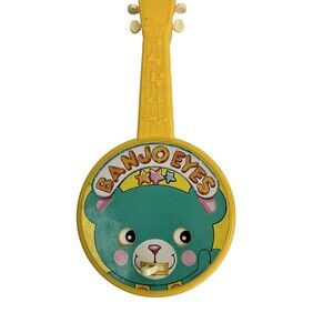 Vintage Playright Toy Banjo Bear Bicycle Plays Twinkle Little Star 1982 Shelcore